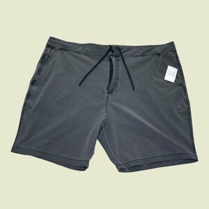 NEW Lucky Brand Mens 42 Hybrid Adventure Shorts Gray Drawstring Zip Pocket